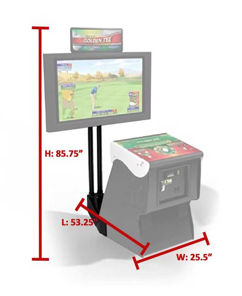 sku-1252.jpg Incredible Technologies Golden Tee and Arcade Collection Showpiece Cabinet Monitor Stand - Image 1